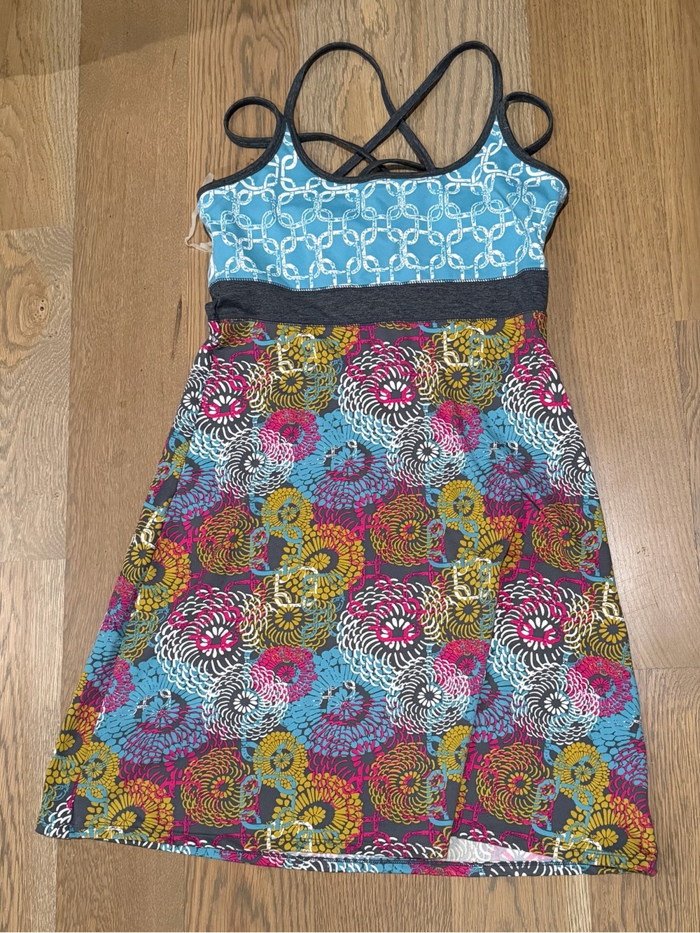 Soybu Blue & Multicolor Floral Casual Dress